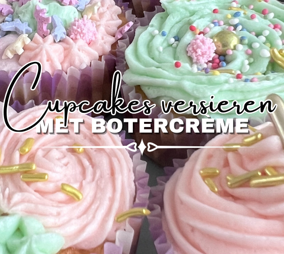 cupcakes versieren met botercrème